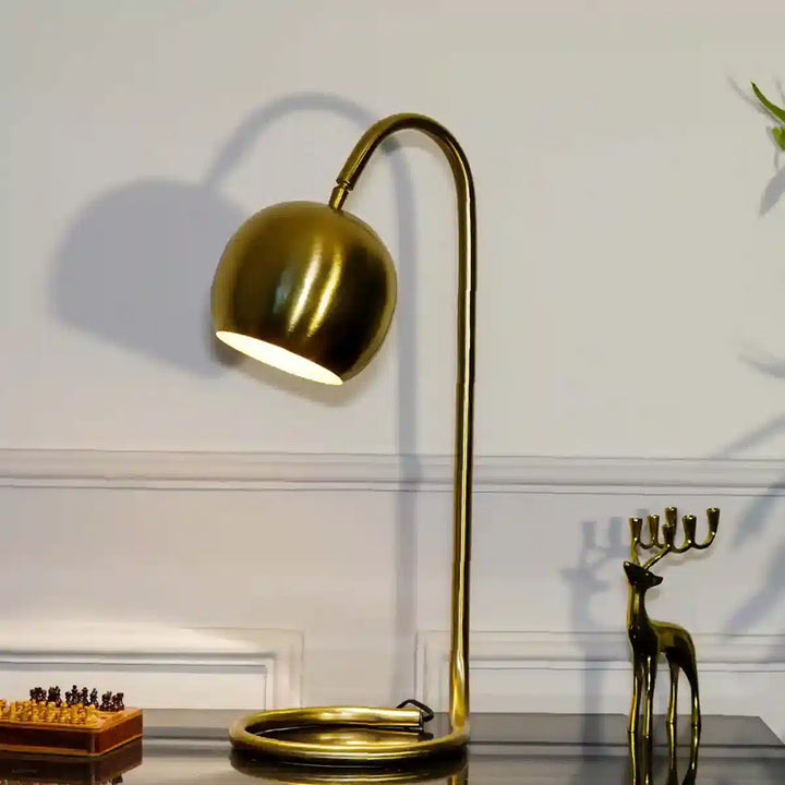 Tokyo Gold Finish Metal Study Table Lamp