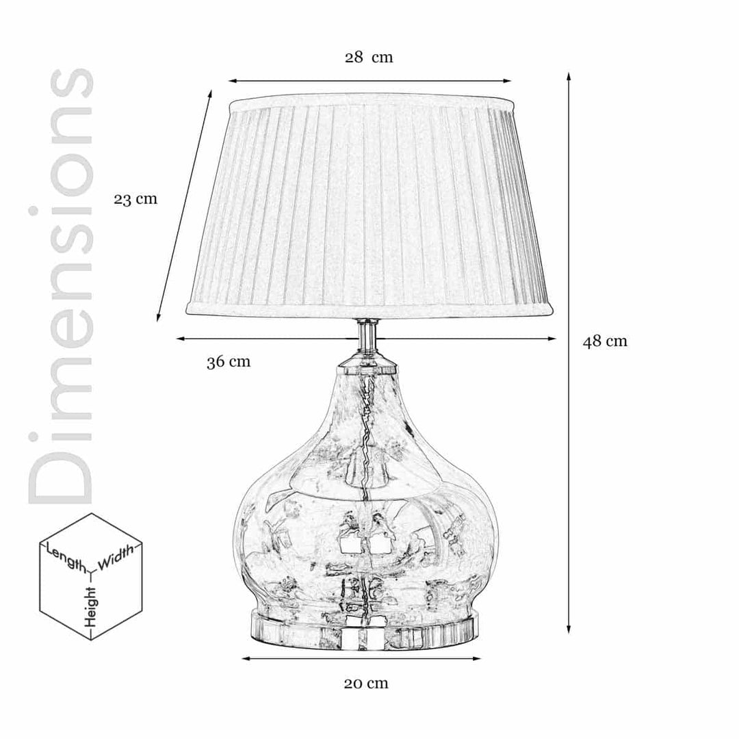 Ingram Glass and Metal Table Lamp With Natural Jute Shade