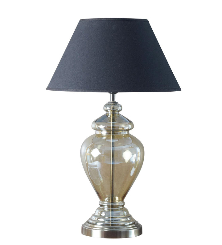 SYRACUSE champagne Glass Table Lamp With Cotton Shade