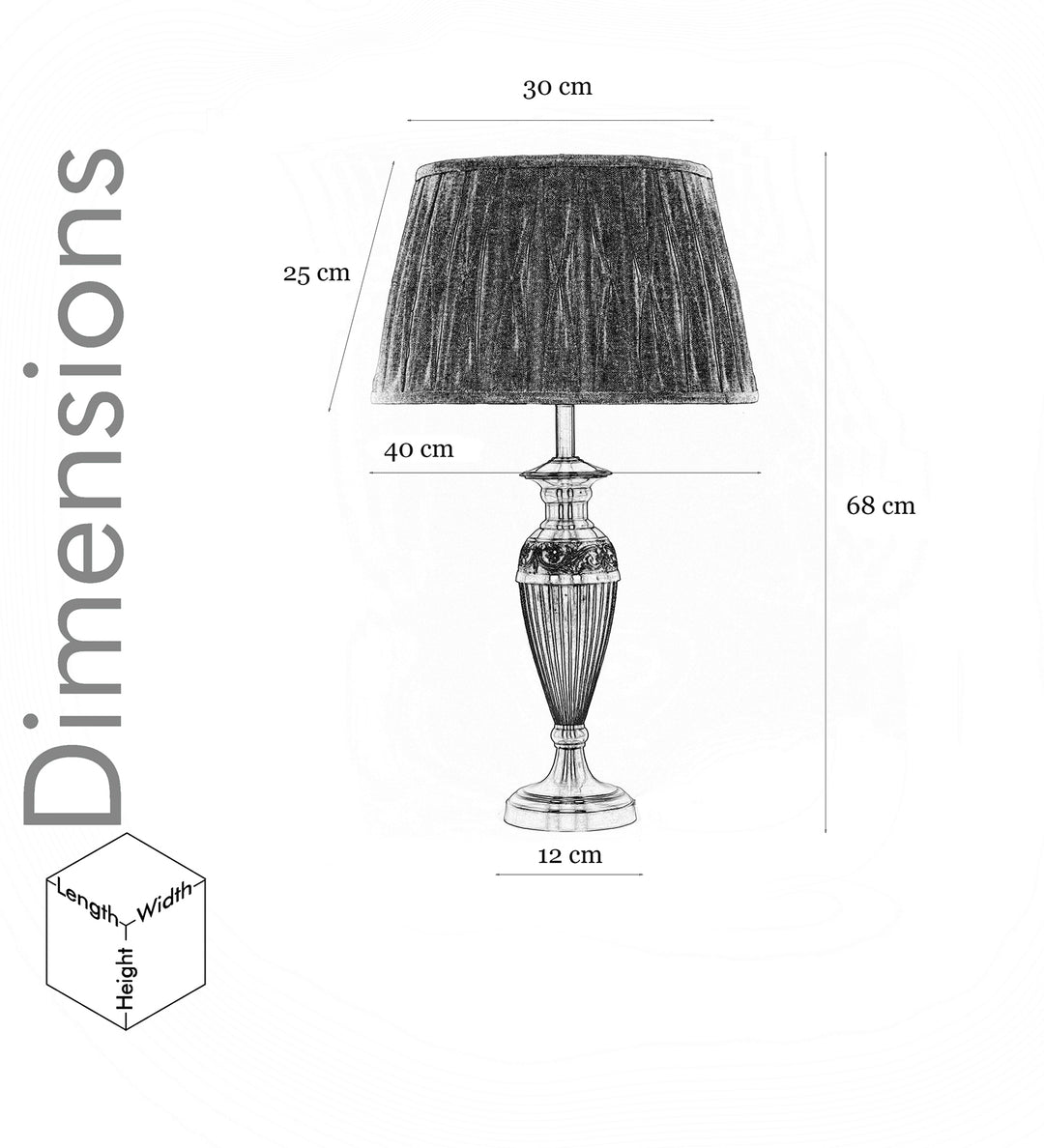 IPSWICH INGLEBY Gold Finish Aluminium Table Lamp with Beige Pleated Fabric Shade | Modern Bedside Lamp for Bedroom, Living Room, Study & Home Decor
