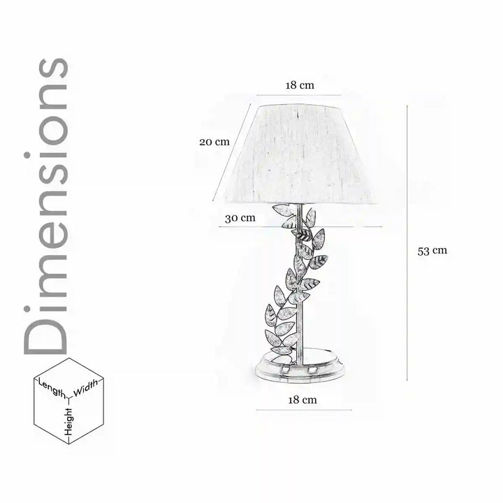 Bellis Metal Table Lamp With Linen Shade