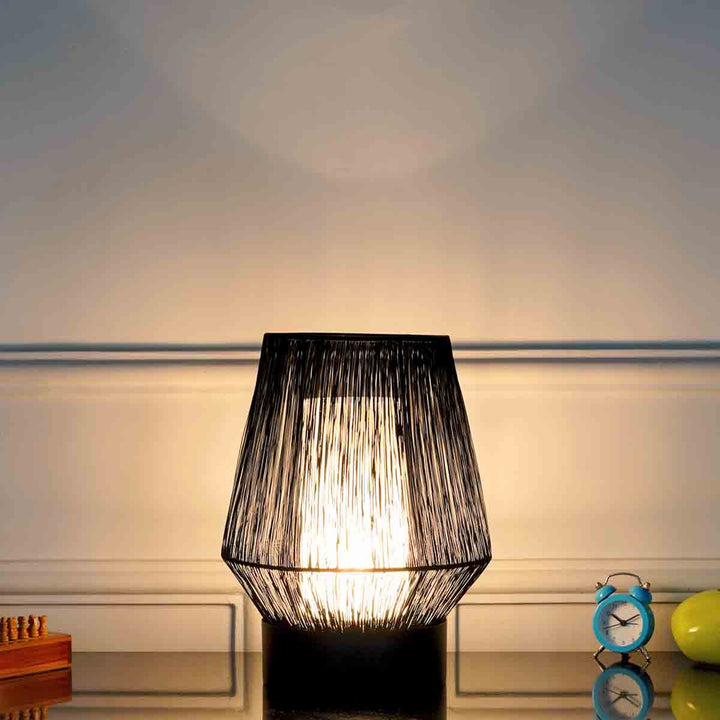 Reda Single Light Table Lamp In Black Finish