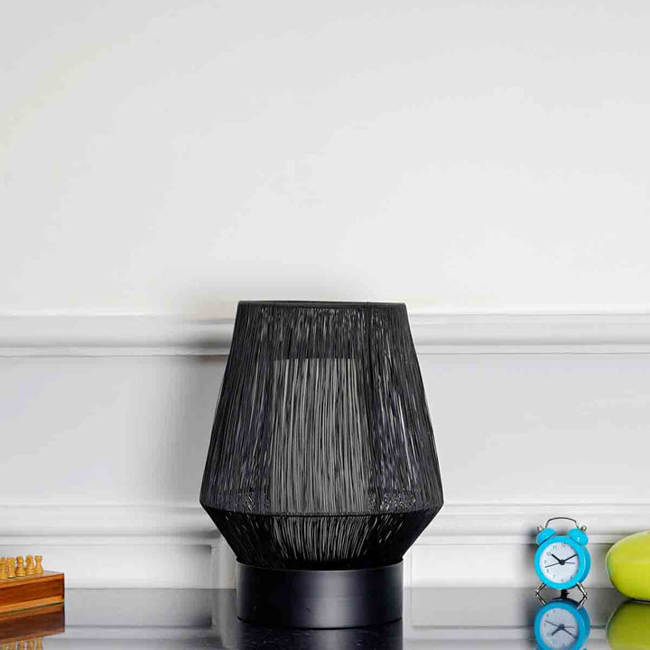 Reda Single Light Table Lamp In Black Finish