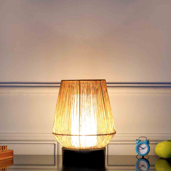 Reda Single Light Table Lamp In Brass Finish