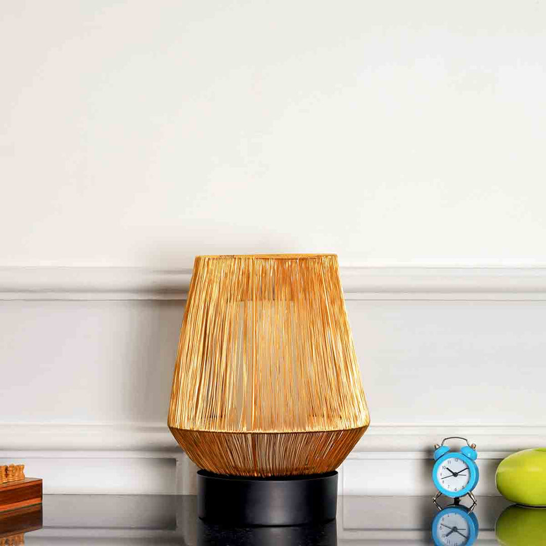 Reda Single Light Table Lamp In Brass Finish