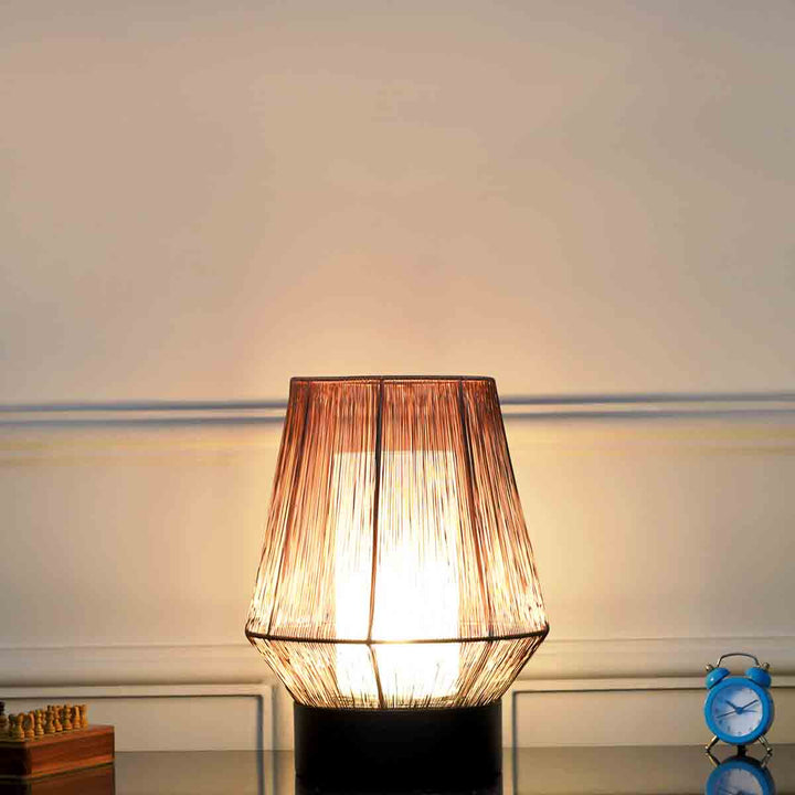 Reda Single Light Table Lamp In Copper Finish