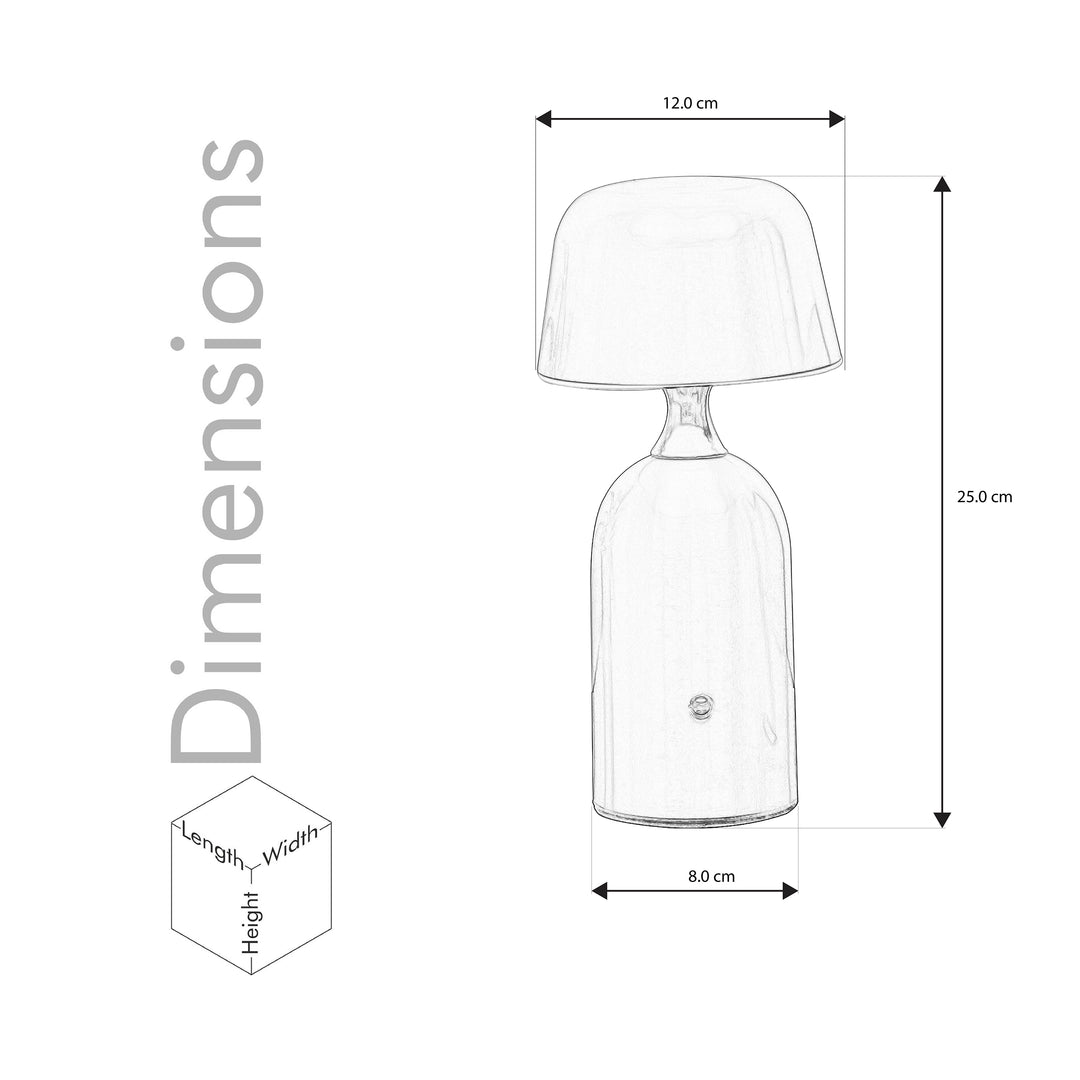 ORFEO Modern Cordless LED Touch Control Dimmable 3 Light Color Tunable Table Lamp With USB Rechargeble