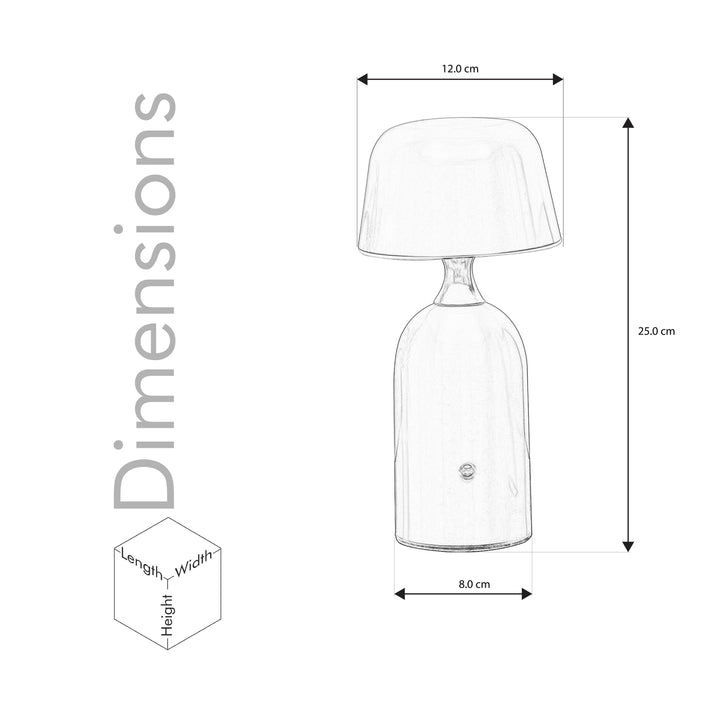 ORFEO Modern Cordless LED Touch Control Dimmable 3 Light Color Tunable Table Lamp With USB Rechargeble