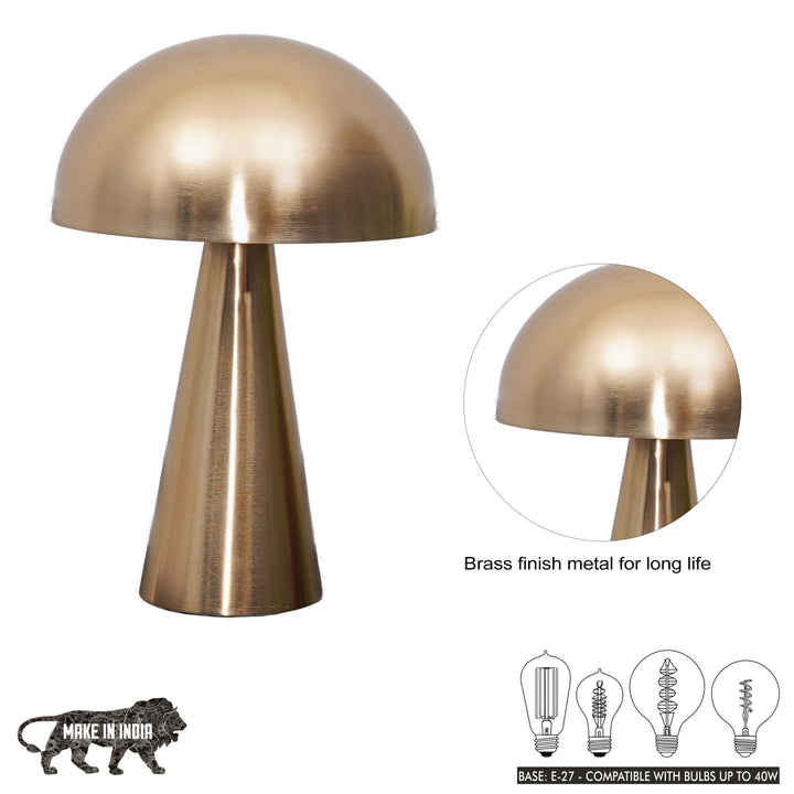 FUNGO Single Light Table Lamp In Brass Finish