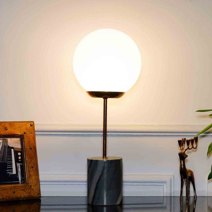 Topeka Grey Marble Table Lamp