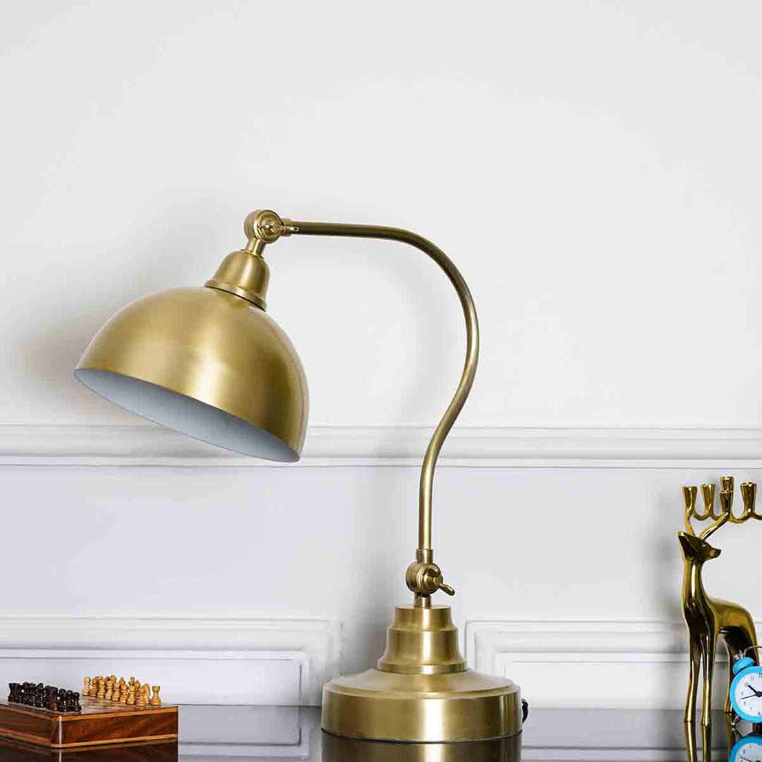 Hesley Brass Indian Ethnic Study Lamp