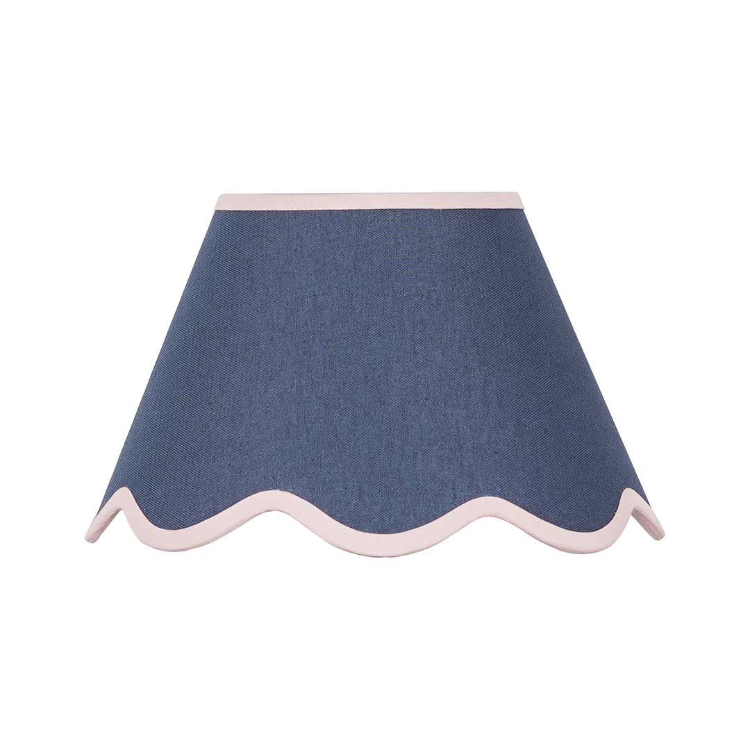 Cotton Fabric Scalloped Shade 25 CM
