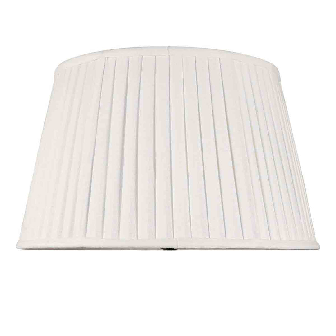 Diseno White Linen Pleated Lampshade