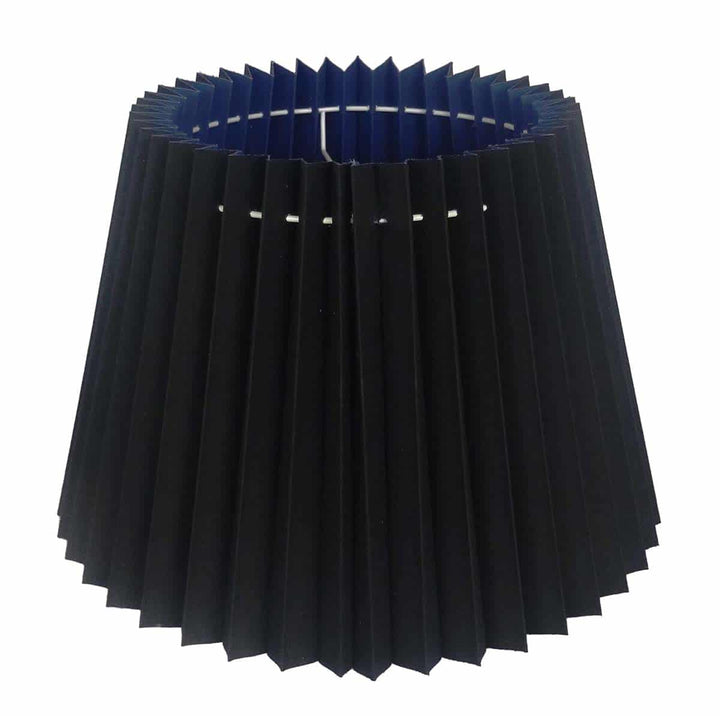 Spico Black Linen Machine Pleated Lampshade – 40 cm