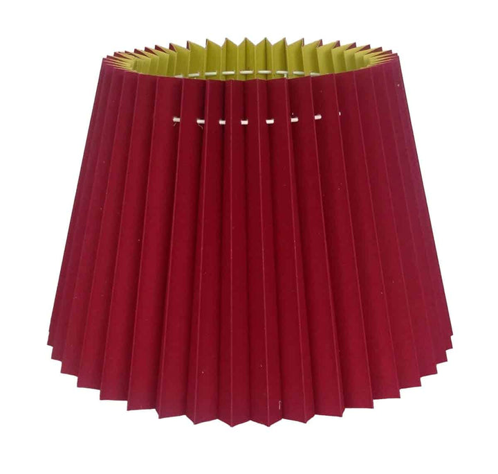 Spico Maroon Linen Machine Pleated Lampshade – 40 cm