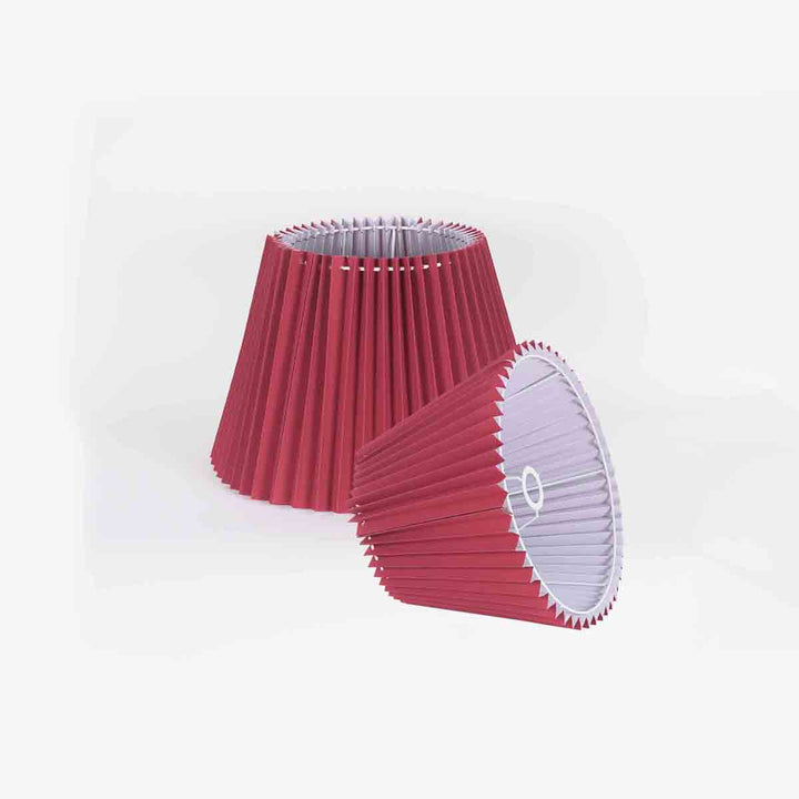 Decco Maroon Linen Machine Pleated Lampshade – 45 cm