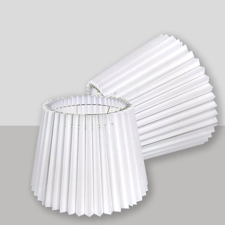 Emer Off-White Linen Machine Pleated Lampshade – 35 cm