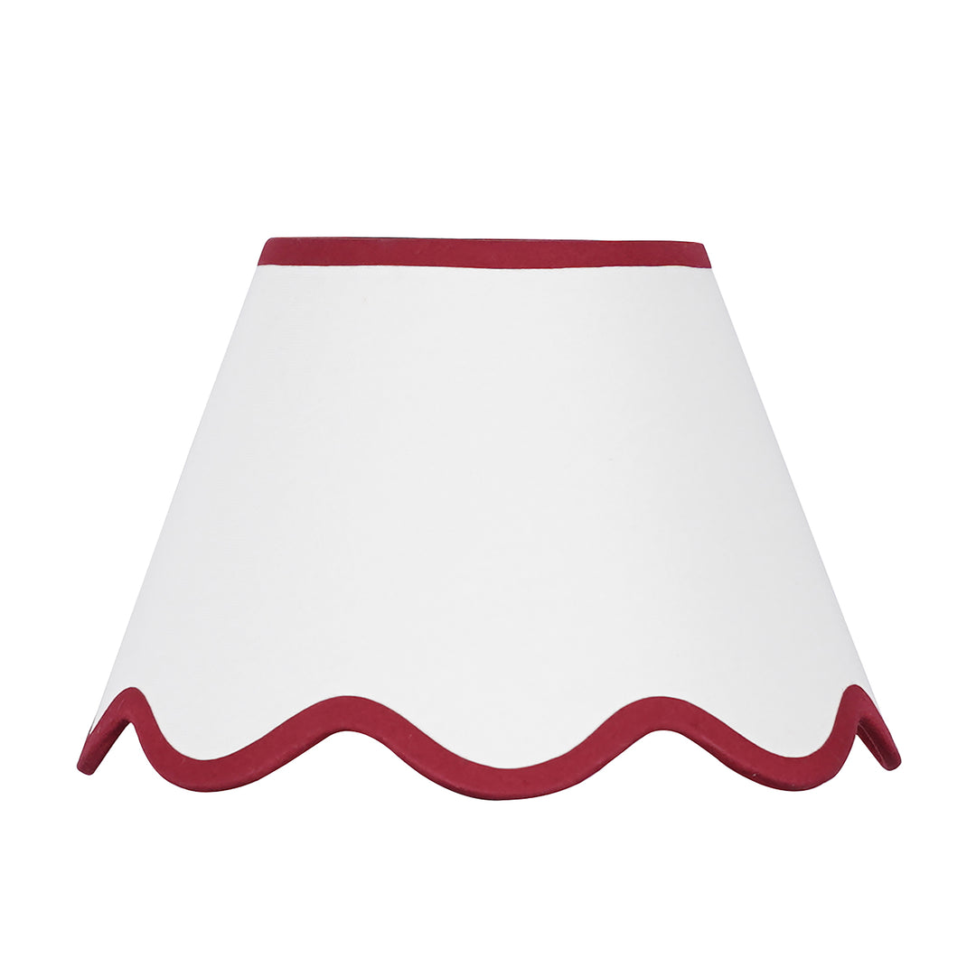 Cotton Fabric Scalloped Shade 25 CM