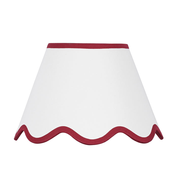 Cotton Fabric Scalloped Shade 25 CM