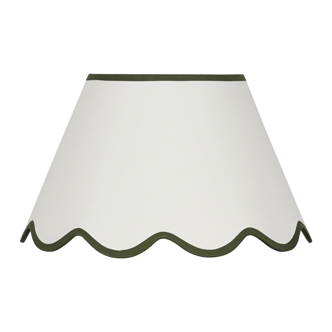 Cotton Fabric Scalloped Shade 35 CM