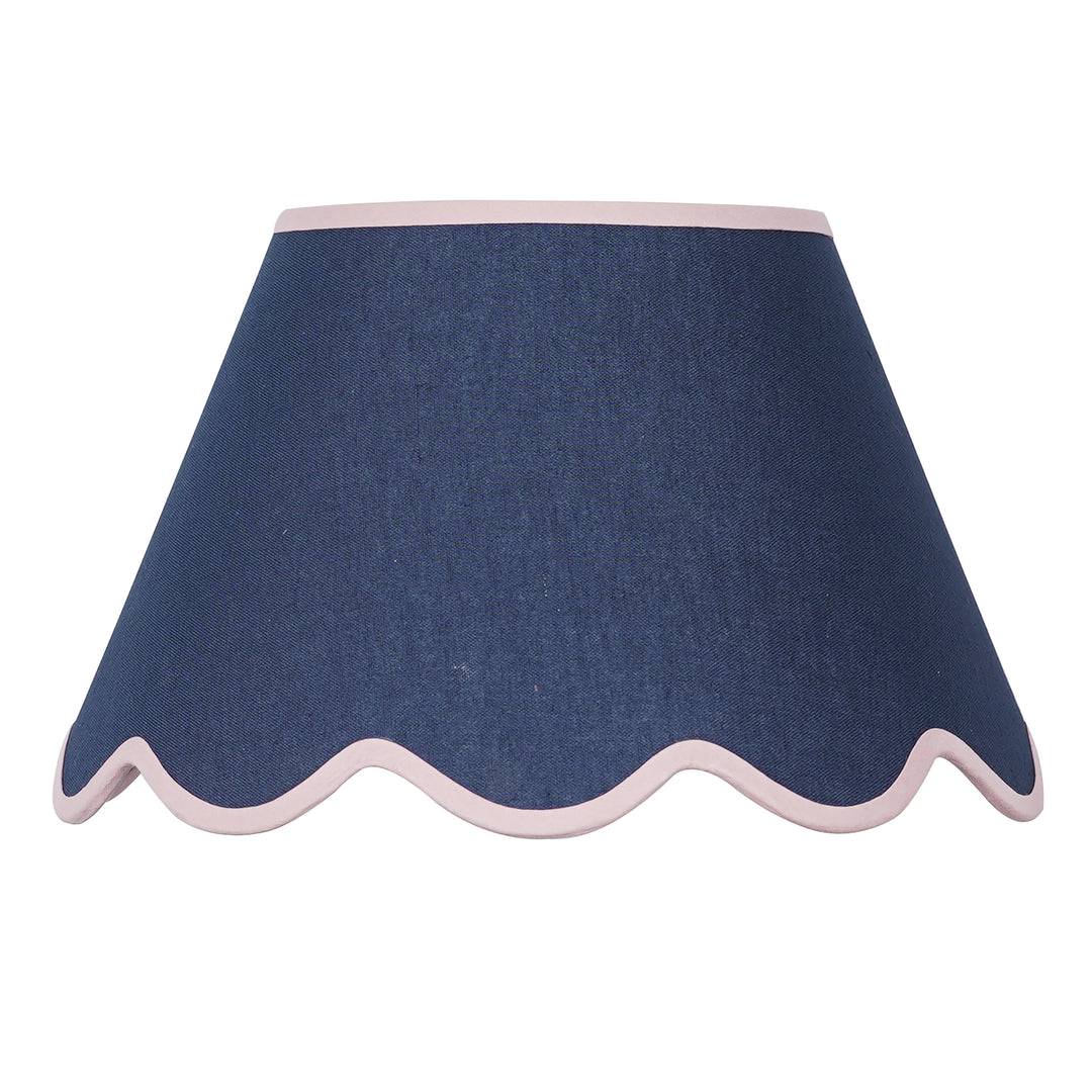 Cotton Fabric Scalloped Shade 35 CM