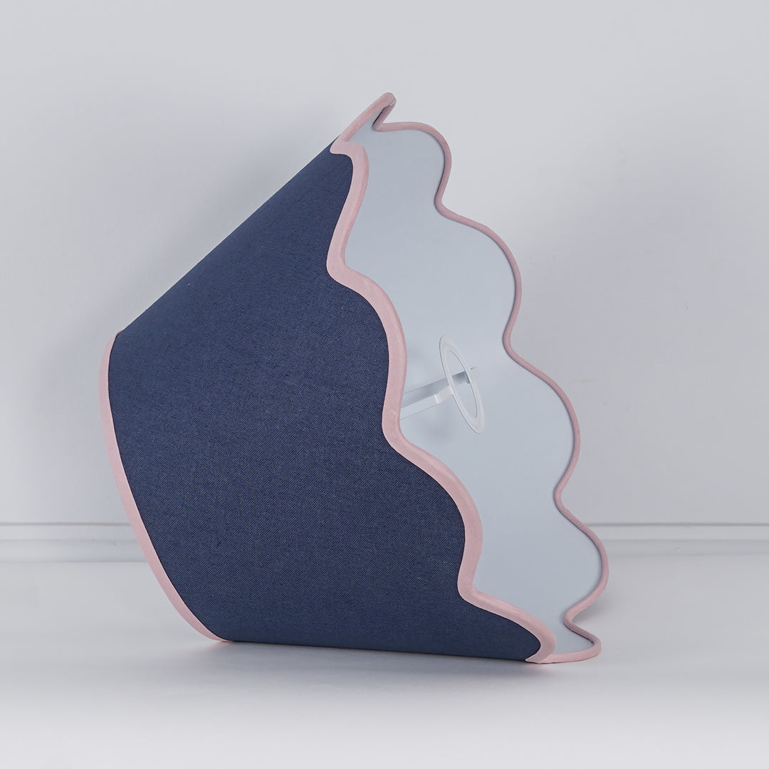 Cotton Fabric Scalloped Shade 35 CM