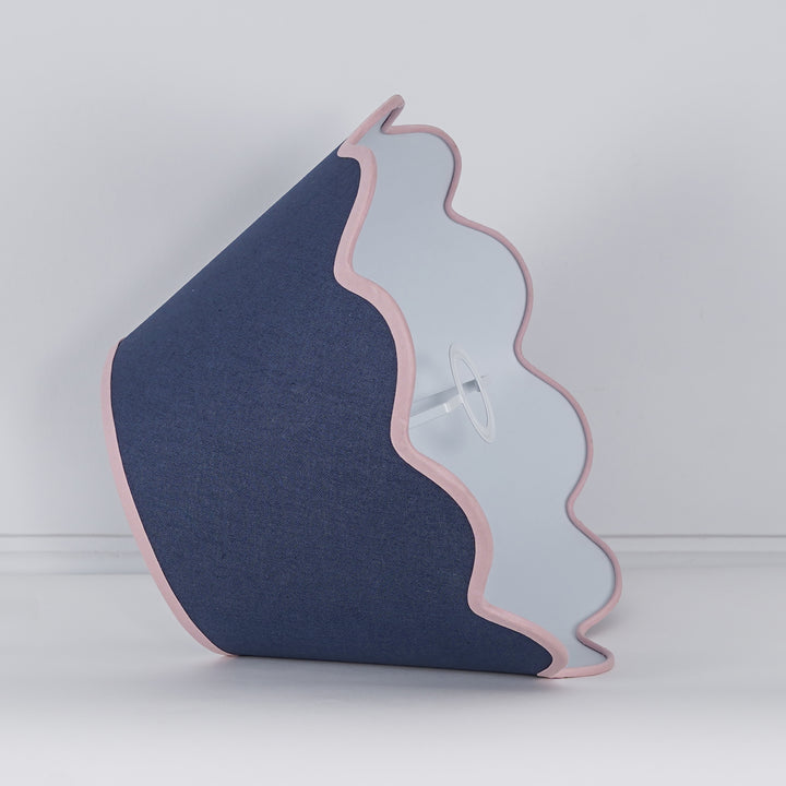 Cotton Fabric Scalloped Shade 35 CM