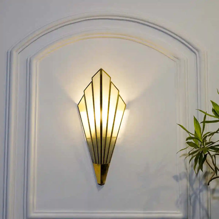 Deryn Brass and Glass Wall Light