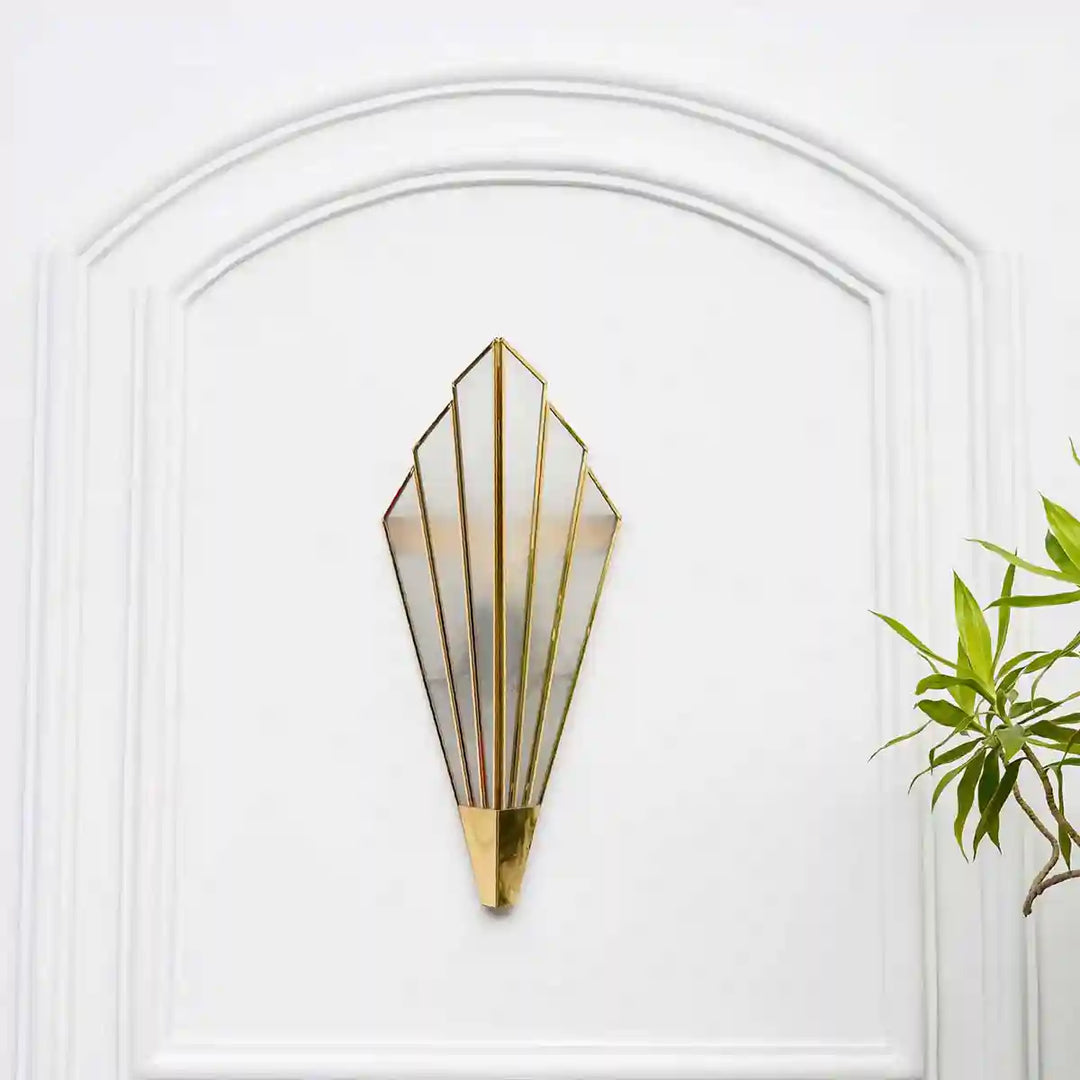 Deryn Brass and Glass Wall Light