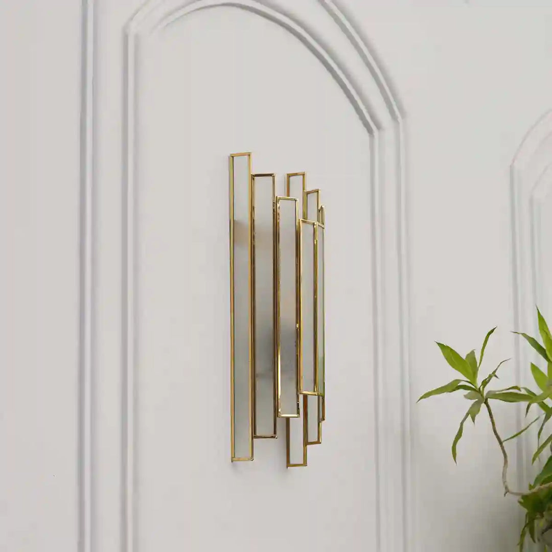 Hollis Brass and Glass Lantern Wall Light