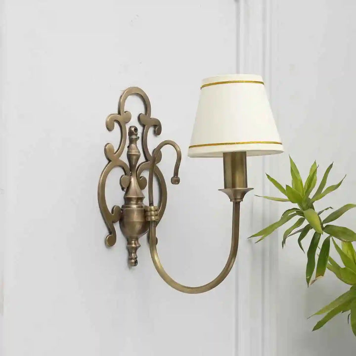 Claire Single Arm Brass Wall Light