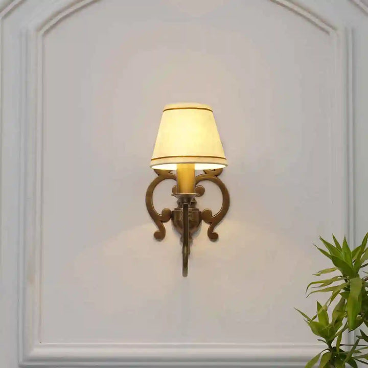 Claire Single Arm Brass Wall Light