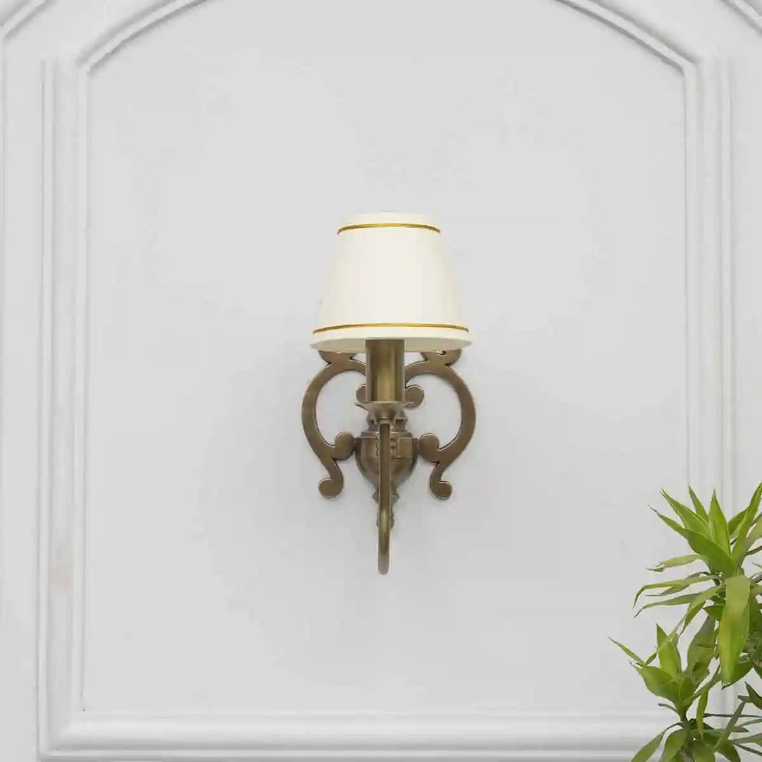 Claire Single Arm Brass Wall Light