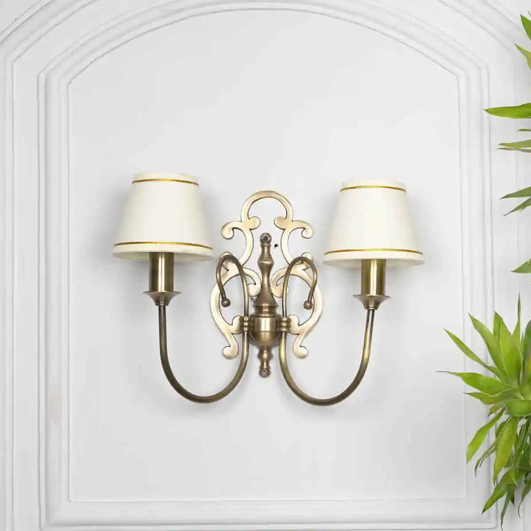 Claire Double Arm Brass Wall Light