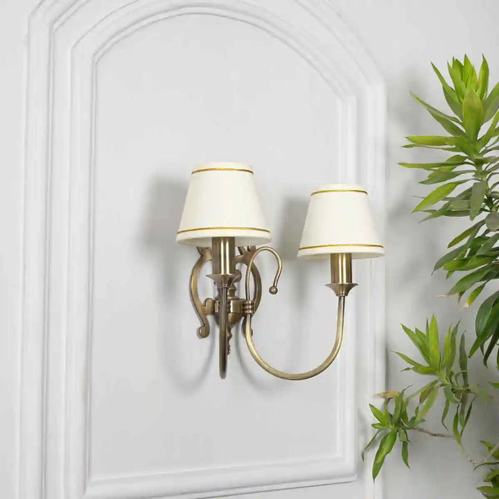 Claire Double Arm Brass Wall Light