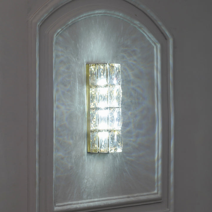 GIRONA Modern Crystal and Metal Wall Light