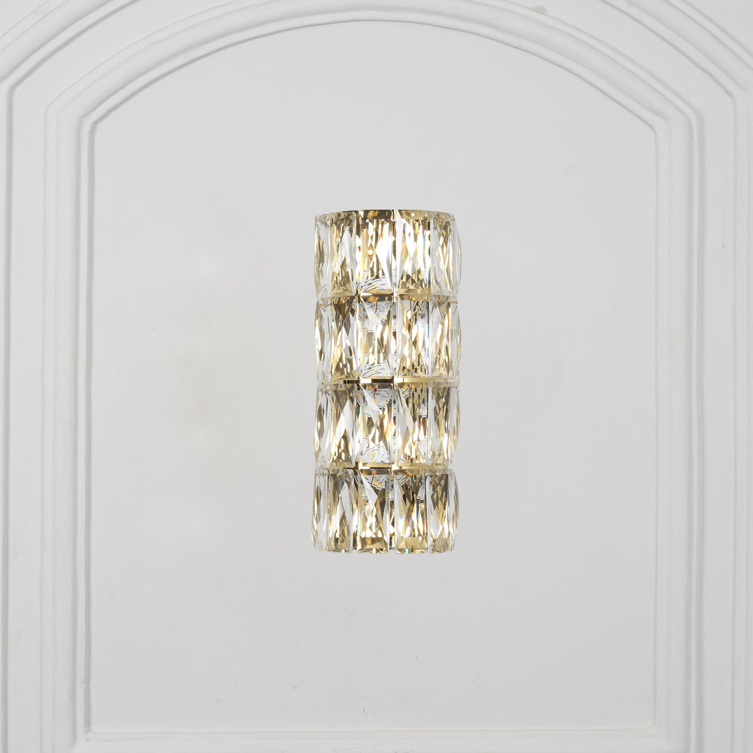 GIRONA Modern Crystal and Metal Wall Light