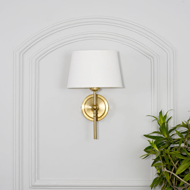 Dryden Shine Brass Finish Metal Wall Light