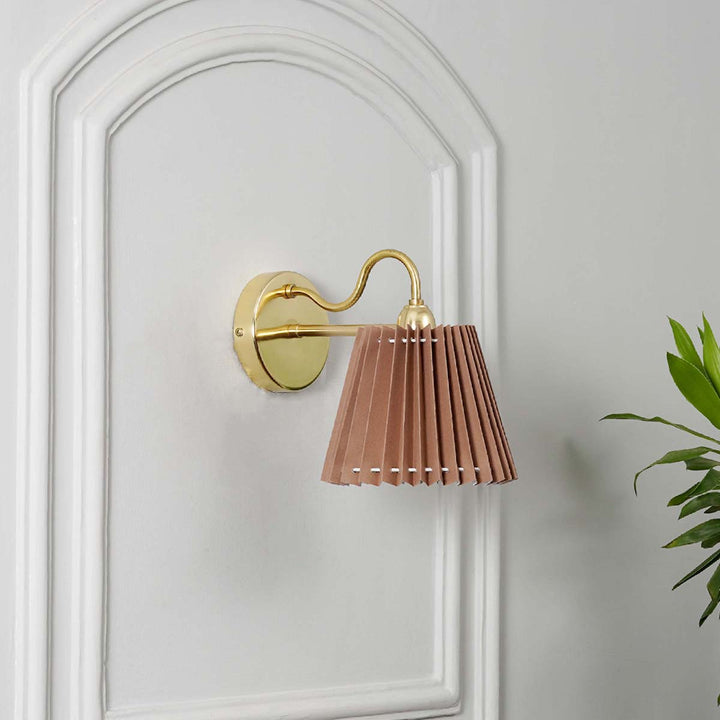 Possio Single Light Wall Fitting With Beige Shade