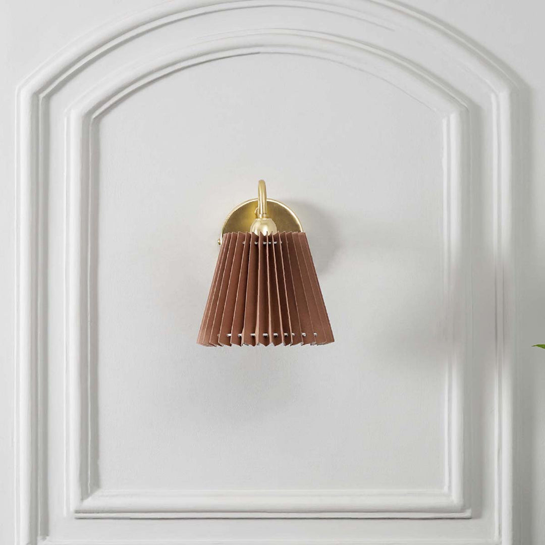 Possio Single Light Wall Fitting With Beige Shade