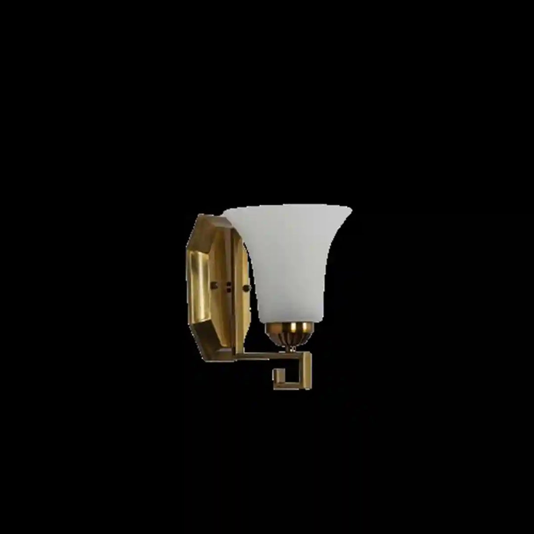 Locus Glass and Metal Single Shade Wall Light