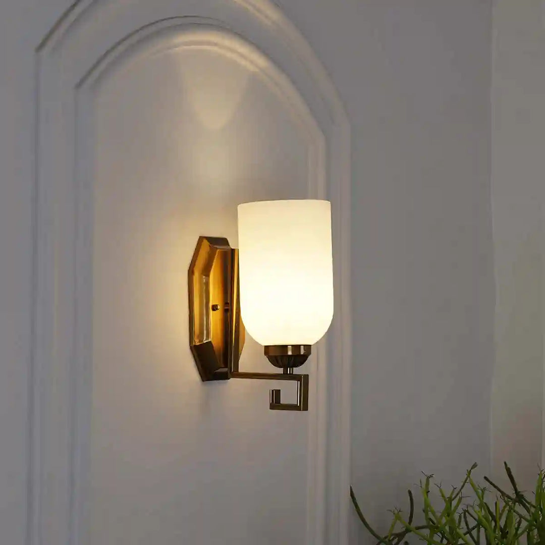 Rotem Glass and Metal Wall Light