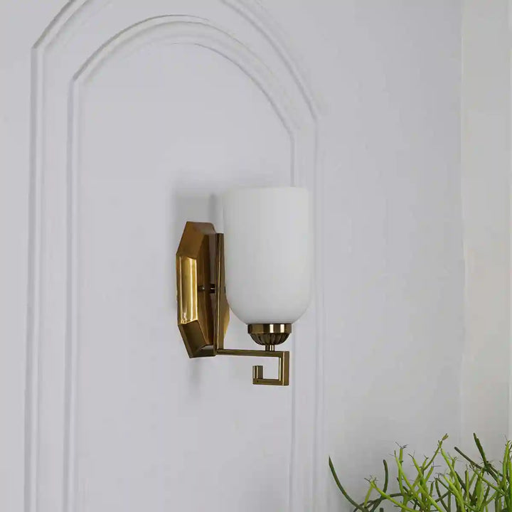 Rotem Glass and Metal Wall Light