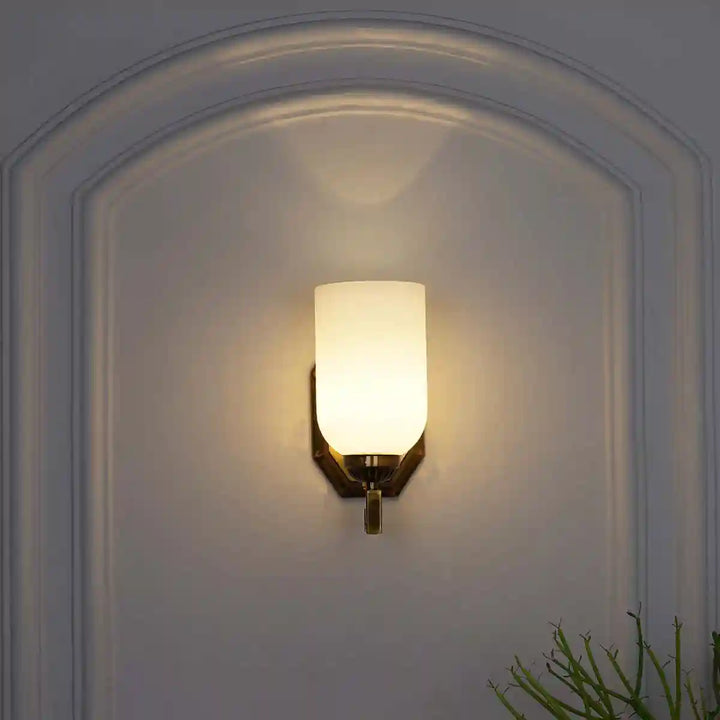 Rotem Glass and Metal Wall Light