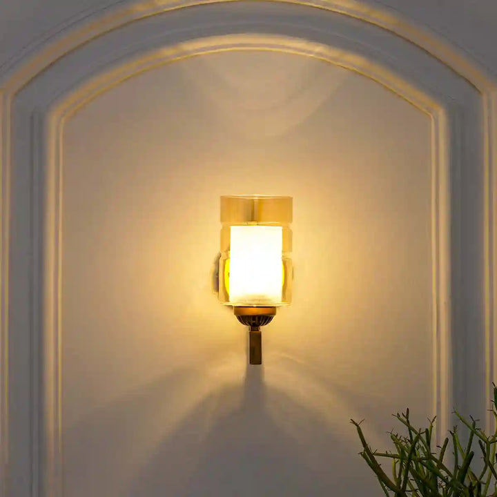 Barbour Glass and Metal Wall Light