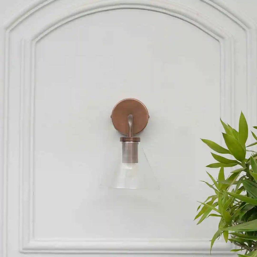 Torse Glass and Metal Wall Light