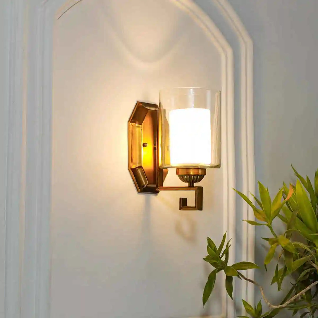 Feiss Single Arm Wall Light in Brass Finish