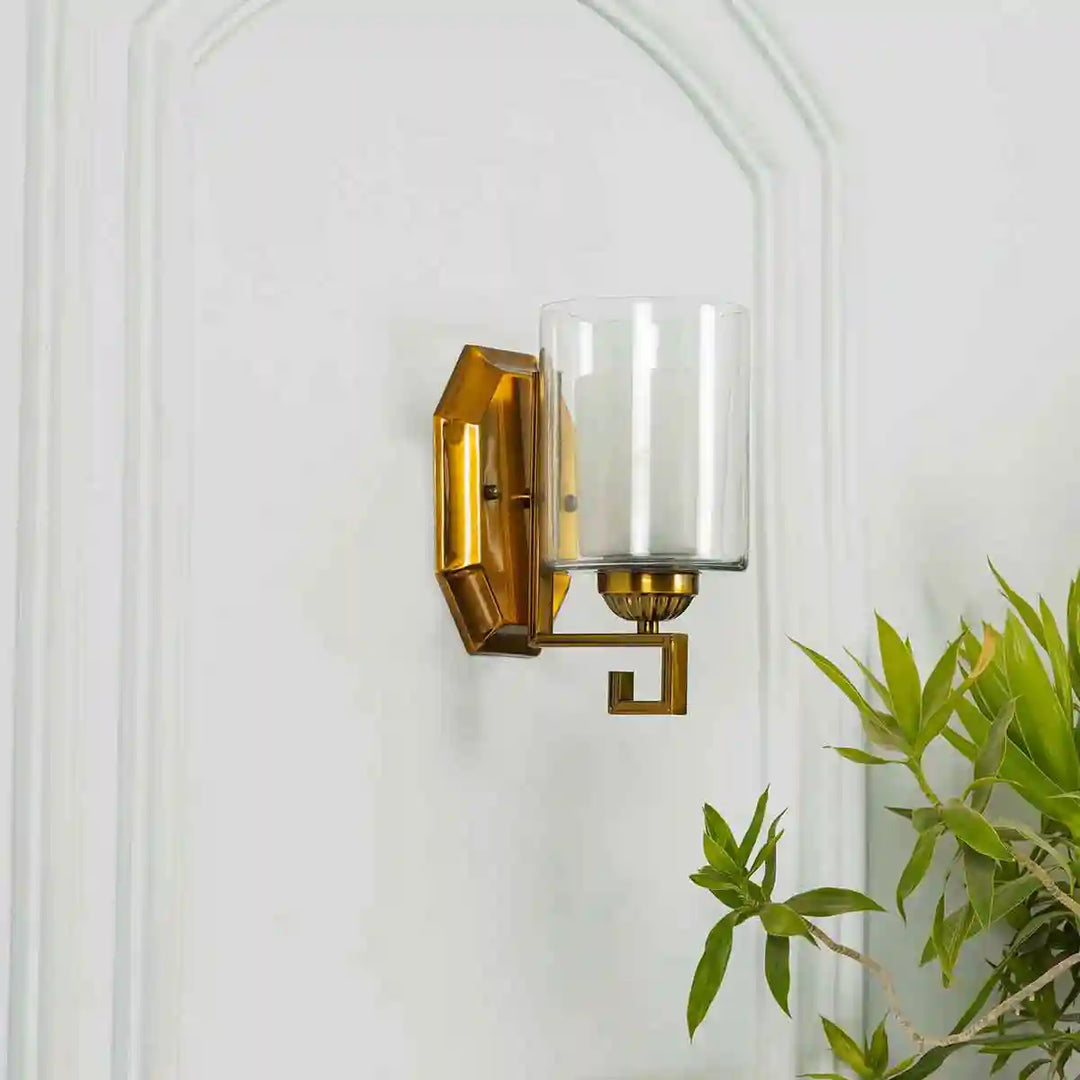 Feiss Single Arm Wall Light in Brass Finish