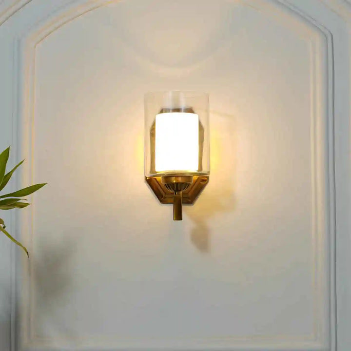 Feiss Single Arm Wall Light in Brass Finish