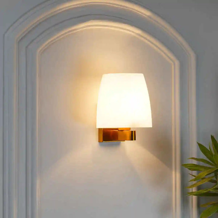 Elstead Single Arm Wall Light in Brass Finish